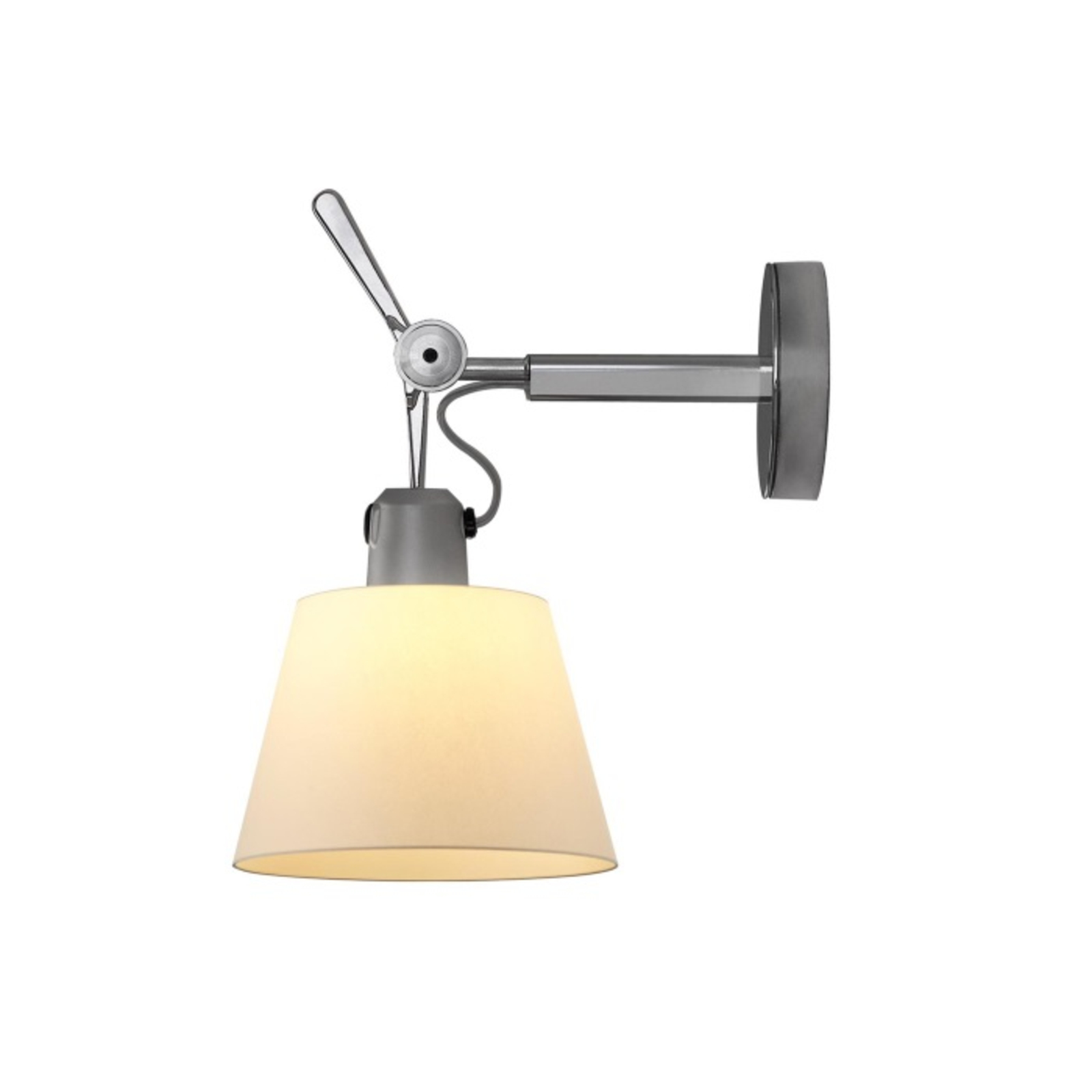 Applique murale design Tolomeo 18 Diffusore, blanc/aluminium - Artemide